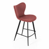 AUB-1068 RED2 - Stolička barová, červená látka, čierna podnož