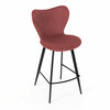 AUB-1068 RED2 - Stolička barová, červená látka, čierna podnož