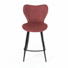 AUB-1068 RED2 - Stolička barová, červená látka, čierna podnož