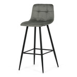 AUB-X7015 GRN2 - Stolička barová, zelená látka, štvornohá kovová podnož, čierny mat