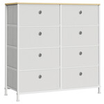 AUK-E1024 WT - Komoda, 80x30x82 cm, MDF, kov, netkaná textília