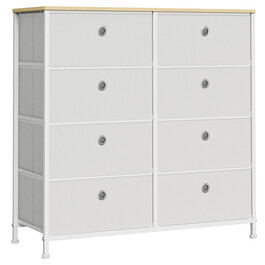 AUK-E1024 WT - Komoda, 80x30x82 cm, MDF, kov, netkaná textília