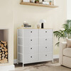 AUK-E1024 WT - Komoda, 80x30x82 cm, MDF, kov, netkaná textília