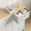 AUK-E1024 WT - Komoda, 80x30x82 cm, MDF, kov, netkaná textília