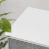 AUK-E1024 GREY - Komoda, 80x30x82 cm, MDF, kov, netkaná textília
