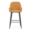 Barová stolička, žltá, látka, AUB-V4009 YEL6