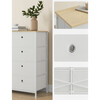 AUK-E1024 WT - Komoda, 80x30x82 cm, MDF, kov, netkaná textília
