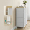 AUK-E1024 WT - Komoda, 80x30x82 cm, MDF, kov, netkaná textília