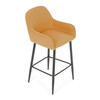 Barová stolička, žltá, látka, AUB-V4009 YEL6