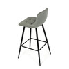 AUB-X7015 GRN2 - Stolička barová, zelená látka, štvornohá kovová podnož, čierny mat
