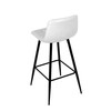 AUB-X7015 WT2 - Stolička barová, biela látka, štvornohá kovová podnož, čierny mat