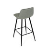 AUB-X7015 GRN2 - Stolička barová, zelená látka, štvornohá kovová podnož, čierny mat