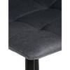 AUB-X7015 GREY2 - Stolička barová, šedá látka, štvornohá kovová podnož, čierny mat