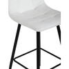 AUB-X7015 WT2 - Stolička barová, biela látka, štvornohá kovová podnož, čierny mat