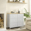 AUK-E1032 WT - Komoda, 80x30x71 cm, MDF, kov, netkaná textília