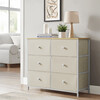 AUK-E1033 WT - Komoda, 80x30x71 cm, MDF, kov, netkaná textília