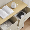 AUK-E1033 WT - Komoda, 80x30x71 cm, MDF, kov, netkaná textília