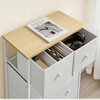 AUK-E1051 WT - Komoda, 56x30x93 cm, MDF, kov, netkaná textília