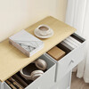 AUK-E1032 WT - Komoda, 80x30x71 cm, MDF, kov, netkaná textília