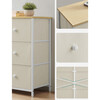 AUK-E1033 WT - Komoda, 80x30x71 cm, MDF, kov, netkaná textília