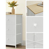 AUK-E1032 WT - Komoda, 80x30x71 cm, MDF, kov, netkaná textília