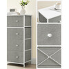 AUK-E1051 GREY - Komoda, 56x30x93?cm, MDF, kov, netkaná textilie