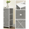 AUK-E1032 GREY - Komoda, 80x30x71 cm, MDF, kov, netkaná textília