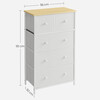 AUK-E1051 WT - Komoda, 56x30x93 cm, MDF, kov, netkaná textília