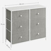 AUK-E1032 GREY - Komoda, 80x30x71 cm, MDF, kov, netkaná textília