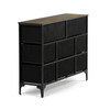 AUK-W2104 BK - Komoda s 8 zásuvkami, 103x30x77