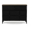 AUK-W2104 BK - Komoda s 8 zásuvkami, 103x30x77
