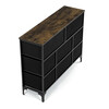 AUK-W2104 BK - Komoda s 8 zásuvkami, 103x30x77