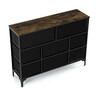 AUK-W2104 BK - Komoda s 8 zásuvkami, 103x30x77