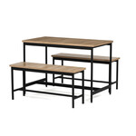 Jedálenský set s 2 lavicami, 110x60x75cm, mdf, dub, AUT-G1175 OAK