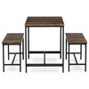 AUT-G1175 OLW - Jedálenský set 1+2, rozmer stola 110x60x75, rozmer lavice 98x30x47, MDF, farba staré drevo