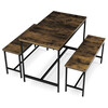 AUT-G1175 OLW - Jedálenský set 1+2, rozmer stola 110x60x75, rozmer lavice 98x30x47, MDF, farba staré drevo