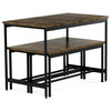 AUT-G1175 OLW - Jedálenský set 1+2, rozmer stola 110x60x75, rozmer lavice 98x30x47, MDF, farba staré drevo