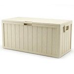 Záhradný úložný box 112x49x54cm, plast, béžová, AZB-G2075 CRM