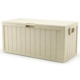 Záhradný úložný box 112x49x54cm, plast, béžová, AZB-G2075 CRM