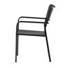 Záhradná stolička, kov, plast, čierna, AZC-H1021 BK