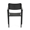 Záhradná stolička, kov, plast, čierna, AZC-H1021 BK