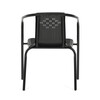 Záhradná stolička, kov, plast, čierna, AZC-H1001 BK