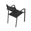 Záhradná stolička, kov, plast, čierna, AZC-H1021 BK