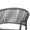 Záhradná stolička, kov, polyratan, sivá, AZC-L1352 GREY