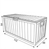 Záhradný úložný box 112x49x54cm, plast, béžová, AZB-G2075 CRM