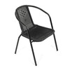 Záhradná stolička, kov, plast, čierna, AZC-H1001 BK