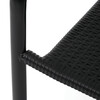 Záhradná stolička, kov, plast, čierna, AZC-H1021 BK