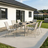 Záhradný stôl 150x89cm, kov, polywood, béžová, AZT-S1215 CRM