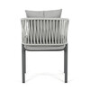 Záhradná stolička, kov, polyratan, šedá, AZC-S1430 GREY