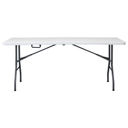 AZ-K1002 WT - Stôl campingový biely 180x70, skladací, s madlom pre ľahké prenášanie